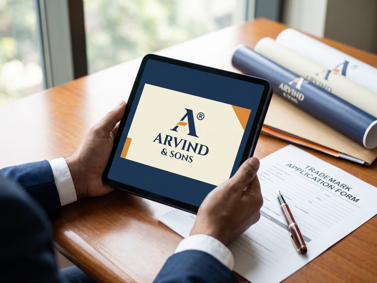 A brand owner reviewing mark artwork before filing